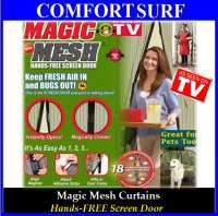 MAGIC MESH Curtains Hands-FREE Screen Door
